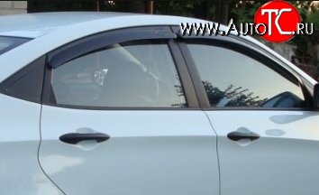 999 р. Комплект дефлекторов окон (ветровиков) 4 шт. (седан) Russtal Hyundai Solaris RBr седан дорестайлинг (2010-2014)  с доставкой в г. Майкоп