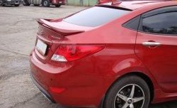 3 299 р. Козырёк на заднее лобовое стекло Sport v2 KIA Rio 3 QB дорестайлинг седан (2011-2015) (Неокрашенный)  с доставкой в г. Майкоп. Увеличить фотографию 3