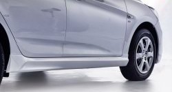 3 599 р. Пороги накладки Sport KIA Rio 3 QB хэтчбек 5 дв. дорестайлинг (2011-2015) (Неокрашенные)  с доставкой в г. Майкоп. Увеличить фотографию 2