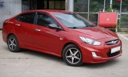 Пороги накладки Sport v2 Hyundai Solaris  RBr (2010-2017), KIA Rio  3 QB (2011-2017)