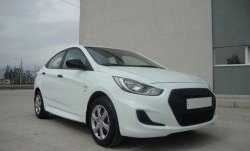 5 799 р. Решётка радиатора YTG Hyundai Solaris RBr седан дорестайлинг (2010-2014) (Неокрашенная)  с доставкой в г. Майкоп. Увеличить фотографию 2