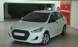 5 799 р. Решётка радиатора YTG Hyundai Solaris RBr седан дорестайлинг (2010-2014) (Неокрашенная)  с доставкой в г. Майкоп. Увеличить фотографию 4