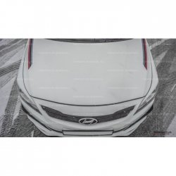 1 499 р. Реснички на фары HS1 Hyundai Solaris RBr хэтчбэк дорестайлинг (2010-2014) (Неокрашенные)  с доставкой в г. Майкоп. Увеличить фотографию 3