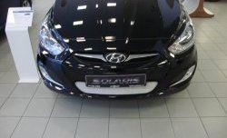 1 539 р. Сетка на бампер Russtal (хром) Hyundai Solaris RBr седан дорестайлинг (2010-2014)  с доставкой в г. Майкоп. Увеличить фотографию 4