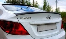 3 659 р. Лип спойлер Драйв Hyundai Solaris RBr седан рестайлинг (2014-2017) (Неокрашенный)  с доставкой в г. Майкоп. Увеличить фотографию 3