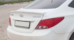 3 689 р. Средний лип спойлер Drive Hyundai Solaris RBr седан дорестайлинг (2010-2014) (Неокрашенный)  с доставкой в г. Майкоп. Увеличить фотографию 2
