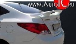 7 299 р. Спойлер Фора Hyundai Solaris RBr седан рестайлинг (2014-2017) (Неокрашенный)  с доставкой в г. Майкоп. Увеличить фотографию 2