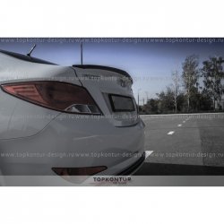 4 499 р. Лип спойлер HS1 Hyundai Solaris RBr седан дорестайлинг (2010-2014) (Неокрашенный)  с доставкой в г. Майкоп. Увеличить фотографию 3