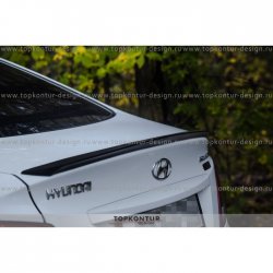 4 499 р. Лип спойлер HS1 Hyundai Solaris RBr седан дорестайлинг (2010-2014) (Неокрашенный)  с доставкой в г. Майкоп. Увеличить фотографию 6