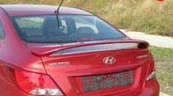 6 999 р. Спойлер Корсо Hyundai Solaris RBr седан рестайлинг (2014-2017) (Неокрашенный)  с доставкой в г. Майкоп. Увеличить фотографию 2