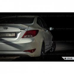 5 399 р. Лип спойлер Zeus  Hyundai Solaris  RBr (2010-2014) седан дорестайлинг (Неокрашенный)  с доставкой в г. Майкоп. Увеличить фотографию 12