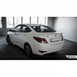5 399 р. Лип спойлер Zeus  Hyundai Solaris  RBr (2010-2014) седан дорестайлинг (Неокрашенный)  с доставкой в г. Майкоп. Увеличить фотографию 13
