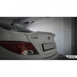 5 399 р. Лип спойлер Zeus  Hyundai Solaris  RBr (2010-2014) седан дорестайлинг (Неокрашенный)  с доставкой в г. Майкоп. Увеличить фотографию 7