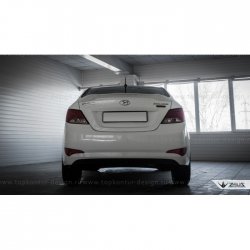 5 399 р. Лип спойлер Zeus  Hyundai Solaris  RBr (2010-2014) седан дорестайлинг (Неокрашенный)  с доставкой в г. Майкоп. Увеличить фотографию 8