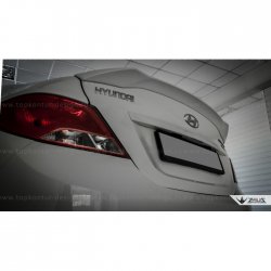 5 399 р. Лип спойлер Zeus  Hyundai Solaris  RBr (2010-2014) седан дорестайлинг (Неокрашенный)  с доставкой в г. Майкоп. Увеличить фотографию 9