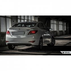 5 399 р. Лип спойлер Zeus  Hyundai Solaris  RBr (2010-2014) седан дорестайлинг (Неокрашенный)  с доставкой в г. Майкоп. Увеличить фотографию 10