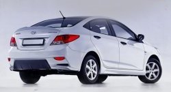 13 499 р. Задний бампер Sport Hyundai Solaris RBr седан дорестайлинг (2010-2014) (Неокрашенный)  с доставкой в г. Майкоп. Увеличить фотографию 3