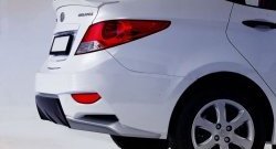 13 499 р. Задний бампер Sport Hyundai Solaris RBr седан дорестайлинг (2010-2014) (Неокрашенный)  с доставкой в г. Майкоп. Увеличить фотографию 6