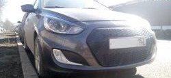5 799 р. Решётка радиатора YTG Hyundai Solaris RBr седан дорестайлинг (2010-2014) (Неокрашенная)  с доставкой в г. Майкоп. Увеличить фотографию 6