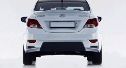 5 799 р. Лип спойлер Style Hyundai Solaris RBr седан рестайлинг (2014-2017) (Неокрашенный)  с доставкой в г. Майкоп. Увеличить фотографию 6