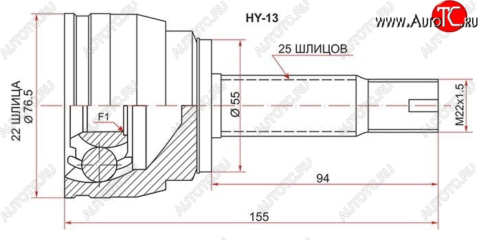 1 499 р. ШРУС (Россия) SAT (наружный)  Hyundai Solaris  RBr (2010-2017), KIA Rio ( 2 JB,  3 QB,  4 FB) (2005-2025)  с доставкой в г. Майкоп