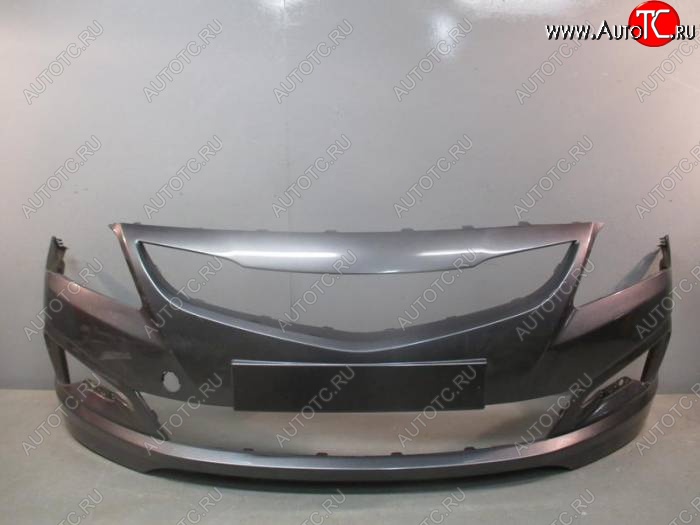 2 699 р. Бампер передний SPARD Hyundai Solaris RBr хэтчбэк рестайлинг (2014-2017) (Неокрашенный)  с доставкой в г. Майкоп