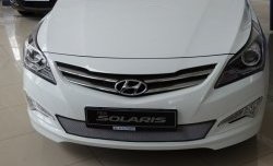 1 539 р. Сетка на бампер Russtal (хром) Hyundai Solaris RBr седан рестайлинг (2014-2017)  с доставкой в г. Майкоп. Увеличить фотографию 4