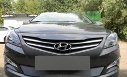 1 539 р. Сетка на бампер Russtal (хром) Hyundai Solaris RBr седан рестайлинг (2014-2017)  с доставкой в г. Майкоп. Увеличить фотографию 6