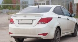 Лип спойлер Кураж средний Hyundai Solaris  RBr (2014-2017) седан рестайлинг