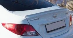 Лип спойлер Кураж узкий Hyundai Solaris  RBr (2014-2017) седан рестайлинг
