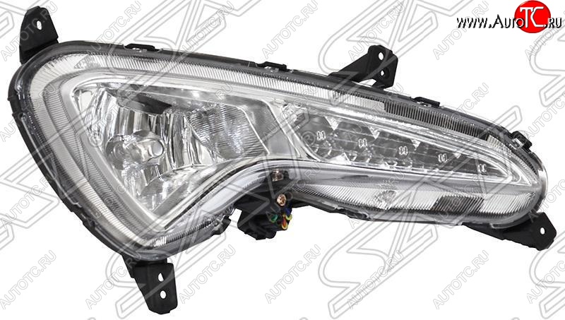 3 599 р. Правая противотуманная фара SAT (диодная) Hyundai Solaris RBr седан рестайлинг (2014-2017)  с доставкой в г. Майкоп