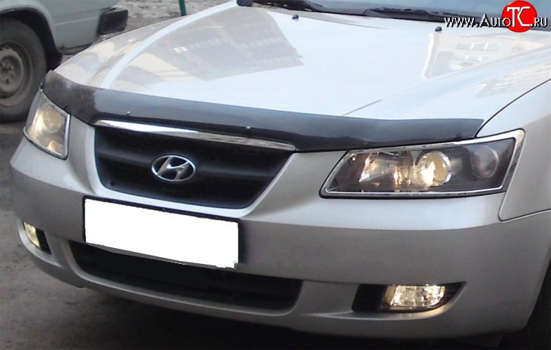 2 069 р. Дефлектор капота NovLine Hyundai Sonata NF дорестайлинг (2004-2008)  с доставкой в г. Майкоп
