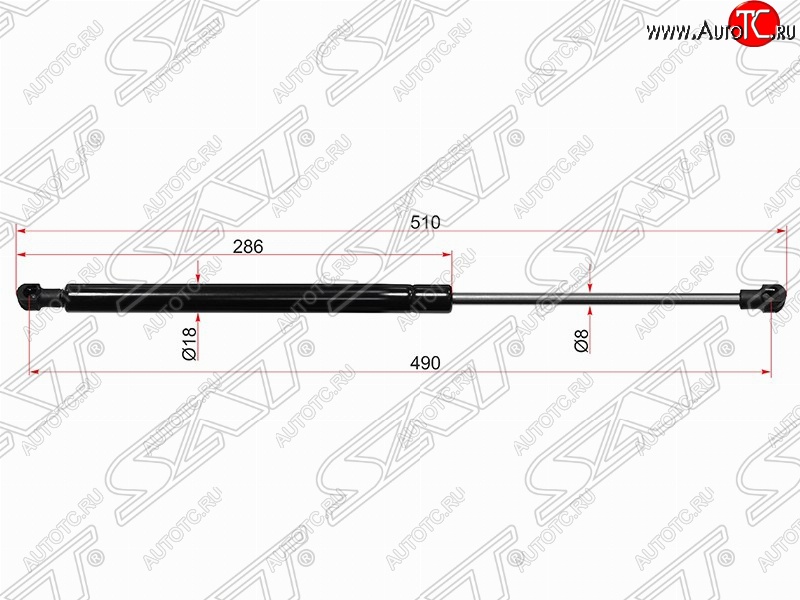 699 р. Упор капота SAT (газовый) Hyundai Sonata NF дорестайлинг (2004-2008)  с доставкой в г. Майкоп