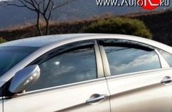Комплект дефлекторов окон (ветровиков) 4 шт. Russtal Hyundai Sonata YF (2009-2014)