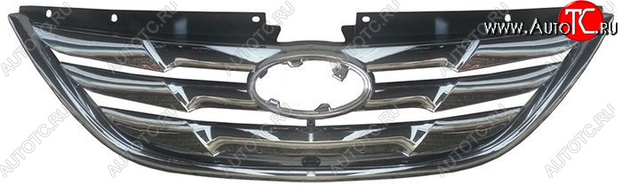 2 699 р. Решётка радиатора SAT (хром) Hyundai Sonata YF (2009-2014) (Неокрашенная)  с доставкой в г. Майкоп