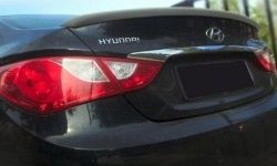 6 249 р. Лип спойлер CT Hyundai Sonata YF (2009-2014) (Неокрашенный)  с доставкой в г. Майкоп. Увеличить фотографию 2