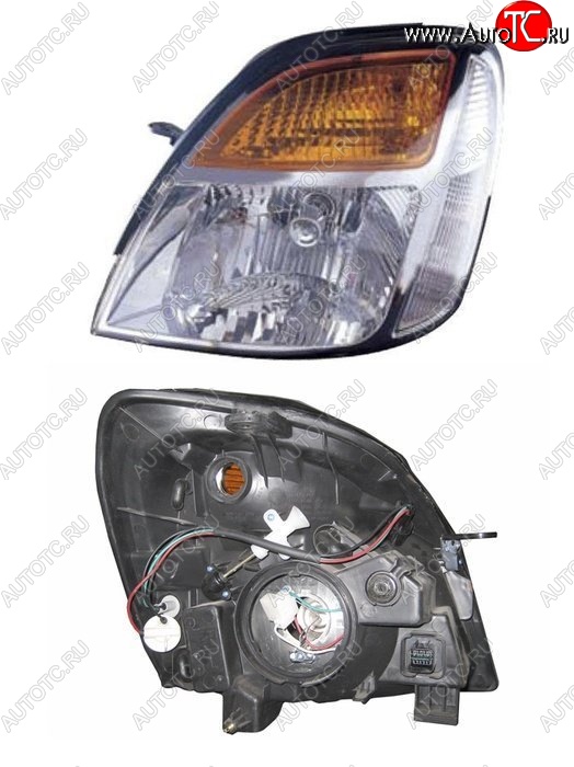 6 549 р. Левая фара SAT Hyundai Starex/H1 A1 рестайлинг (2004-2007)  с доставкой в г. Майкоп