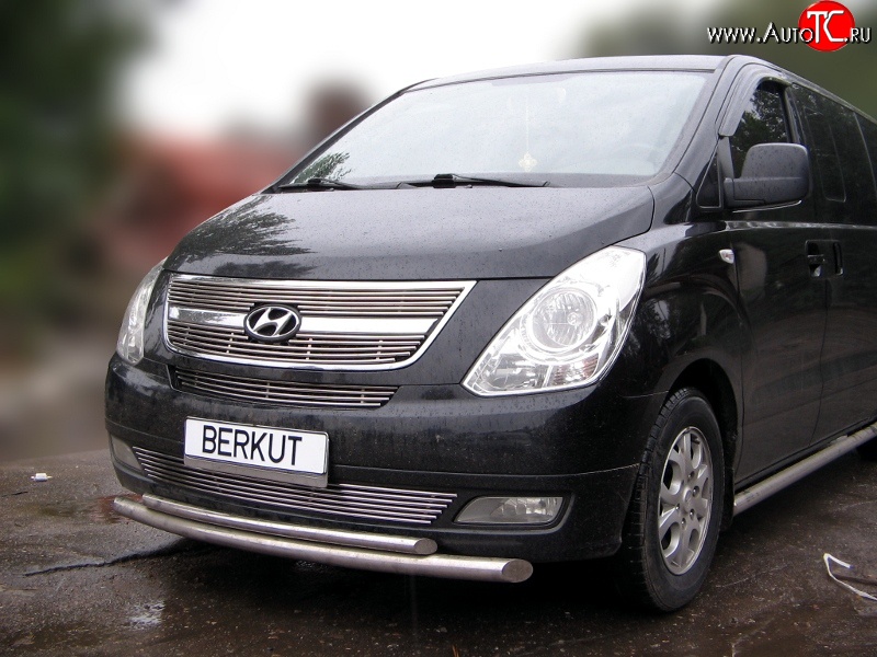 3 799 р. Декоративная вставка воздухозаборника Berkut Hyundai Starex/Grand Starex/H1 TQ рестайлинг (2014-2018)  с доставкой в г. Майкоп