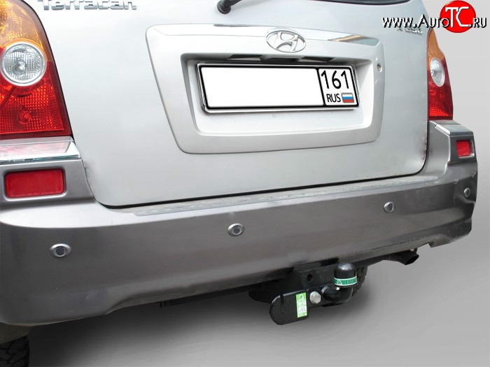 9 199 р. Фаркоп Лидер Плюс (до 2000 кг) Hyundai Terracan HP дорестайлинг (2001-2004) (Без электропакета)  с доставкой в г. Майкоп