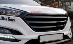 9 649 р. Решётка радиатора CT Hyundai Tucson LM (2010-2017) (Неокрашенная)  с доставкой в г. Майкоп. Увеличить фотографию 4