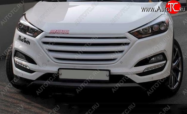 9 649 р. Решётка радиатора CT Hyundai Tucson LM (2010-2017) (Неокрашенная)  с доставкой в г. Майкоп
