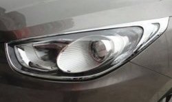 4 199 р. Накладки на фары СТ Hyundai Tucson LM (2010-2017) (Неокрашенные)  с доставкой в г. Майкоп. Увеличить фотографию 2
