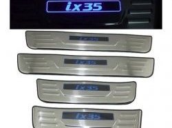 5 349 р. Накладки на порожки автомобиля СТ Hyundai Tucson LM (2010-2017)  с доставкой в г. Майкоп. Увеличить фотографию 2