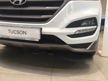 5 649 р. Накладка на передний бампер АвтоКрат  Hyundai Tucson  TL (2015-2018) дорестайлинг (Неокрашенная)  с доставкой в г. Майкоп. Увеличить фотографию 4