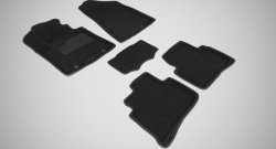 Износостойкие коврики в салон SeiNtex Premium 3D 4 шт. (ворсовые, черные) Hyundai Tucson  TL (2015-2021) дорестайлинг, рестайлинг