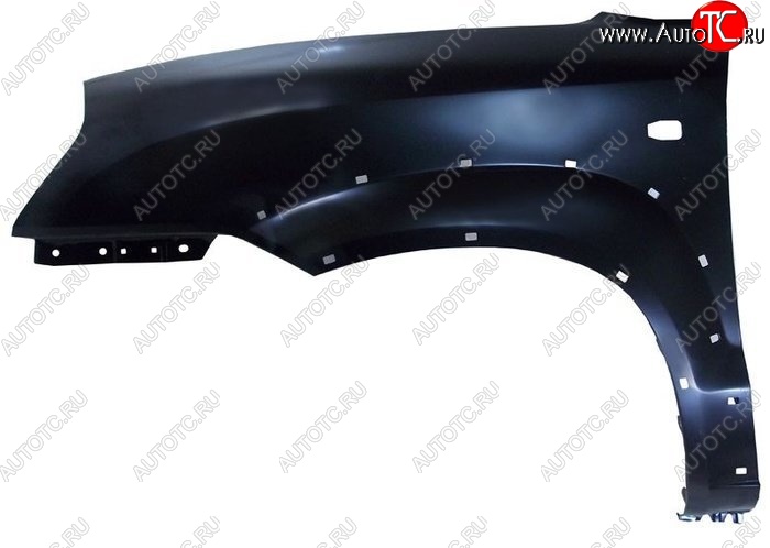 5 299 р. Левое крыло SAT (с отверстием под поворотник и расширитель, Тайвань) Hyundai Tucson JM (2004-2010) (Неокрашенное)  с доставкой в г. Майкоп