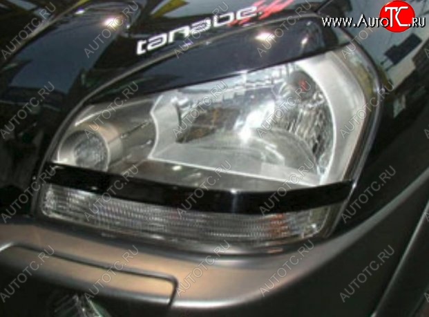 1 649 р. Реснички на фары CT v2 Hyundai Tucson JM (2004-2010) (Неокрашенные)  с доставкой в г. Майкоп