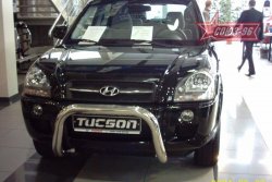 18 764 р. Защита переднего бампера Souz-96 (d76) Hyundai Tucson JM (2004-2010)  с доставкой в г. Майкоп. Увеличить фотографию 2