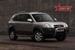 18 764 р. Защита переднего бампера Souz-96 (d76) Hyundai Tucson JM (2004-2010)  с доставкой в г. Майкоп. Увеличить фотографию 3
