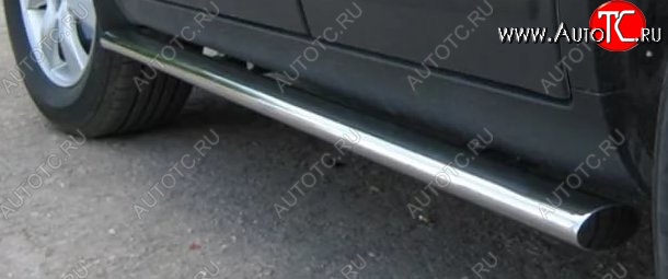 17 399 р. Защита порогов из овальной трубы диаметром 75x42 мм Russtal Hyundai Tucson JM (2004-2010)  с доставкой в г. Майкоп